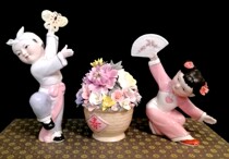 Chaozhou kiln old Fengxi art porcelain figure ornaments ----- Yingchun