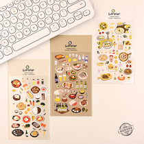 Japanese cuisine Western steak pizza gourmet sushi beer burger cute hand account mobile phone computer decoration sticker
