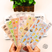 Ice cream cake gourmet ins girl heart sticker children gift Japanese hand account decoration material small stickers