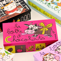 Desktop storage box graffiti paint metal iron box hand account material stationery sundries creative gift decoration box