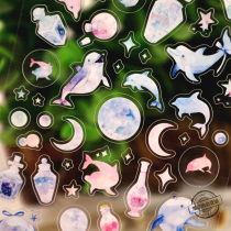 South Korea MANET sticker dolphin ocean hand account material children mobile phone cute decoration small stickers