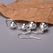 Foot Silver 990 Fashion Temperament Individuality 100 Hitch Elegant End Classic Elegant Advanced Sensation Round of the Ear Hook Woman