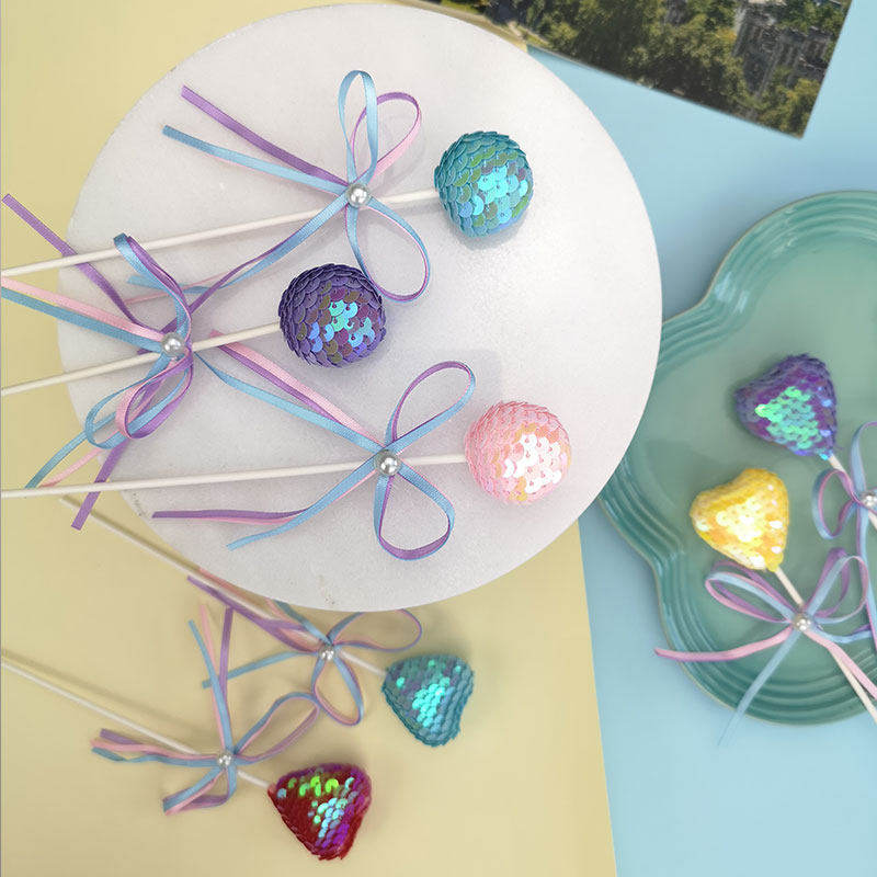 Cake Baking Decorative Silk Ribbon Butterfly Knot Ribbon Birthday Party Sweet Pint Sitcom FLAG Flag Inserts