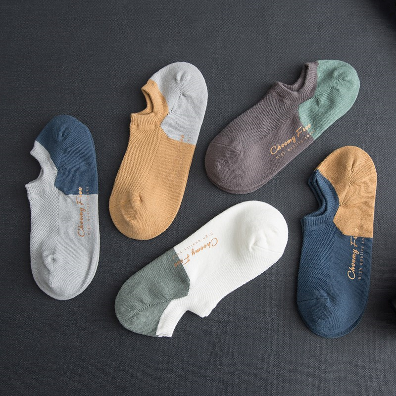 Socks men's tide ins short socks cotton shallow mouth summer deodorant sweat breathable invisible spring and autumn thin personalized invisible socks