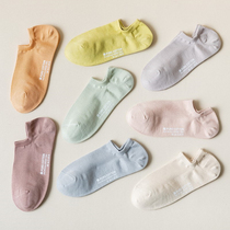 Boat socks womens cotton shallow mouth summer breathable does not fall with cotton invisible socks spring thin Japanese socks trend