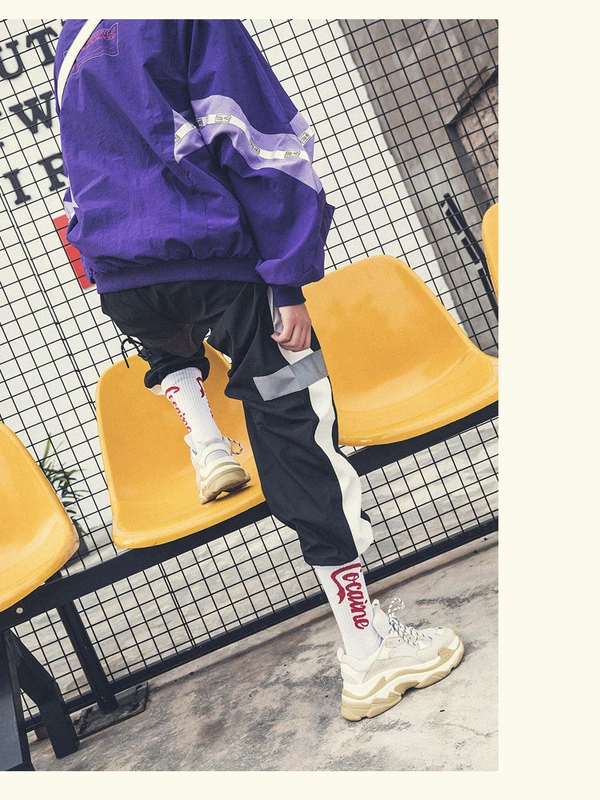 Vớ nam và nữ vớ xu hướng Hàn Quốc đường phố Châu Âu và Mỹ vớ cotton hip hop sinh viên phong cách Hồng Kông gió cola ins vớ