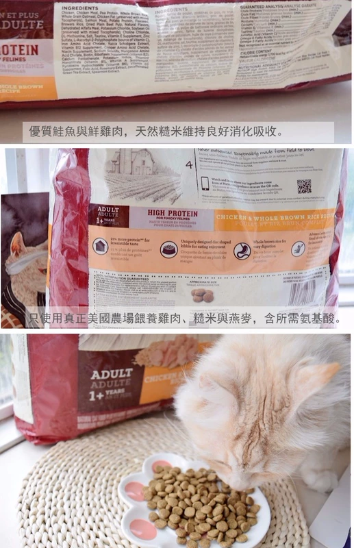 Số lượng đầy đủ của thư Meishi không có thức ăn cho mèo hạt chọn miệng vào thức ăn cho mèo Mực gà nâu 500g cố gắng ăn thức ăn chủ yếu của mèo thức ăn hạt cho mèo