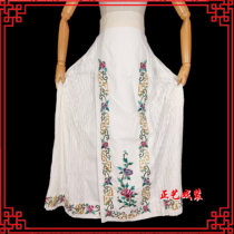 Opera stage performance skirt drama Peking opera professional horse face pleated skirt Tsing Yi Dan Horn imitation hand embroidered fish scales running bag