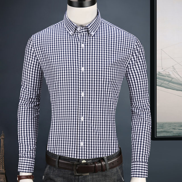 business casual checkered shirt