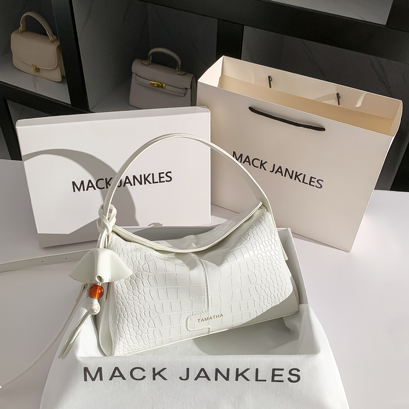 Mack Jankles Women's Bag Niche High-End Crocodile Pattern Tote Bag Women's 2026 New Trendy Hand-Held Crossbody Bag