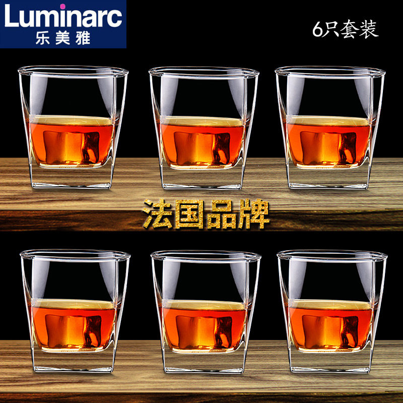 Lemeja lead-free glass-cup whisky cup square cup bar KTV Ocean Wine Cup Beer Cups Home Teacup
