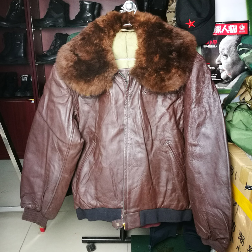 3502 factory 59 winter flying leather jacket pure goat leather jacket made in 1995 old goods original men's leather jacket