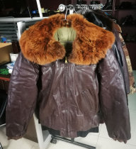 Original product 3512 plant 59 Winter flying leather jacket 59 flying leather coat natural water raccoon leather jacket