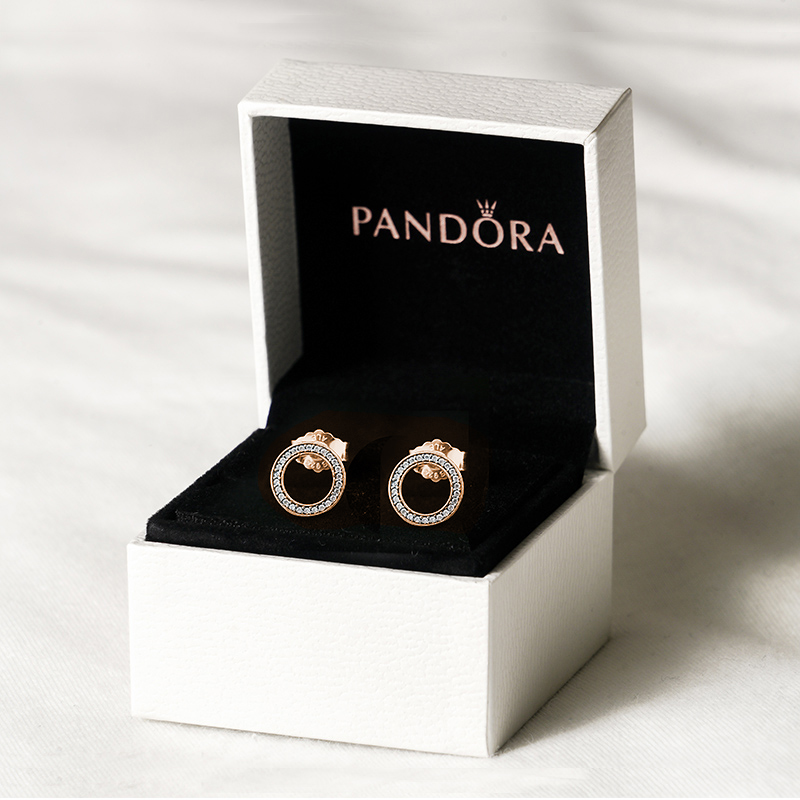 Rose Gold Eternal Pandora Earrings 280585CZ Fashion Earrings for Women
