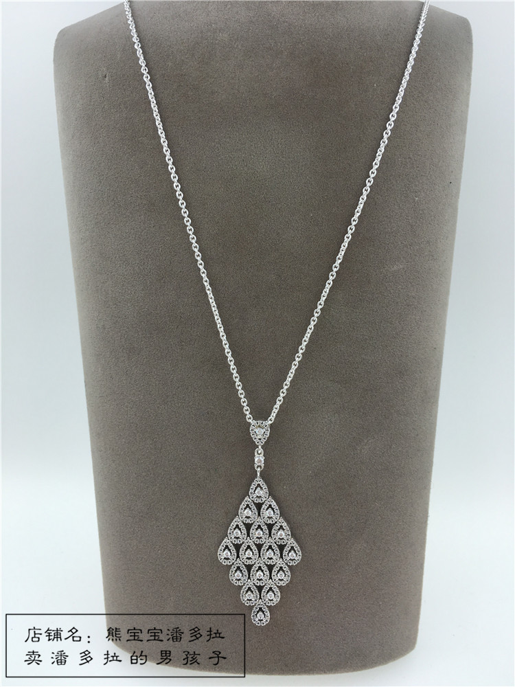 Spot Australian counter Pandora Pandora connected drop necklace 396262CZ-80