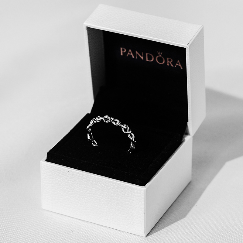 pandora pandora official online loving little crowdlovers are interwoven with pure silver ring men and women 198018