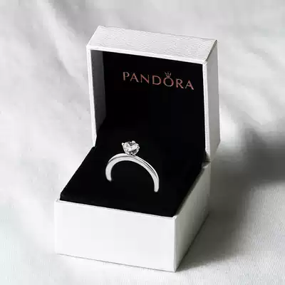 New PANDORA official website PANDORA Valentine's Day love zircon ring female pair ring couple 198691C01