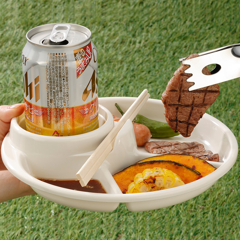 Japan imported divided plate lunch box fast food plate primary school children baby divided plate picnic plate