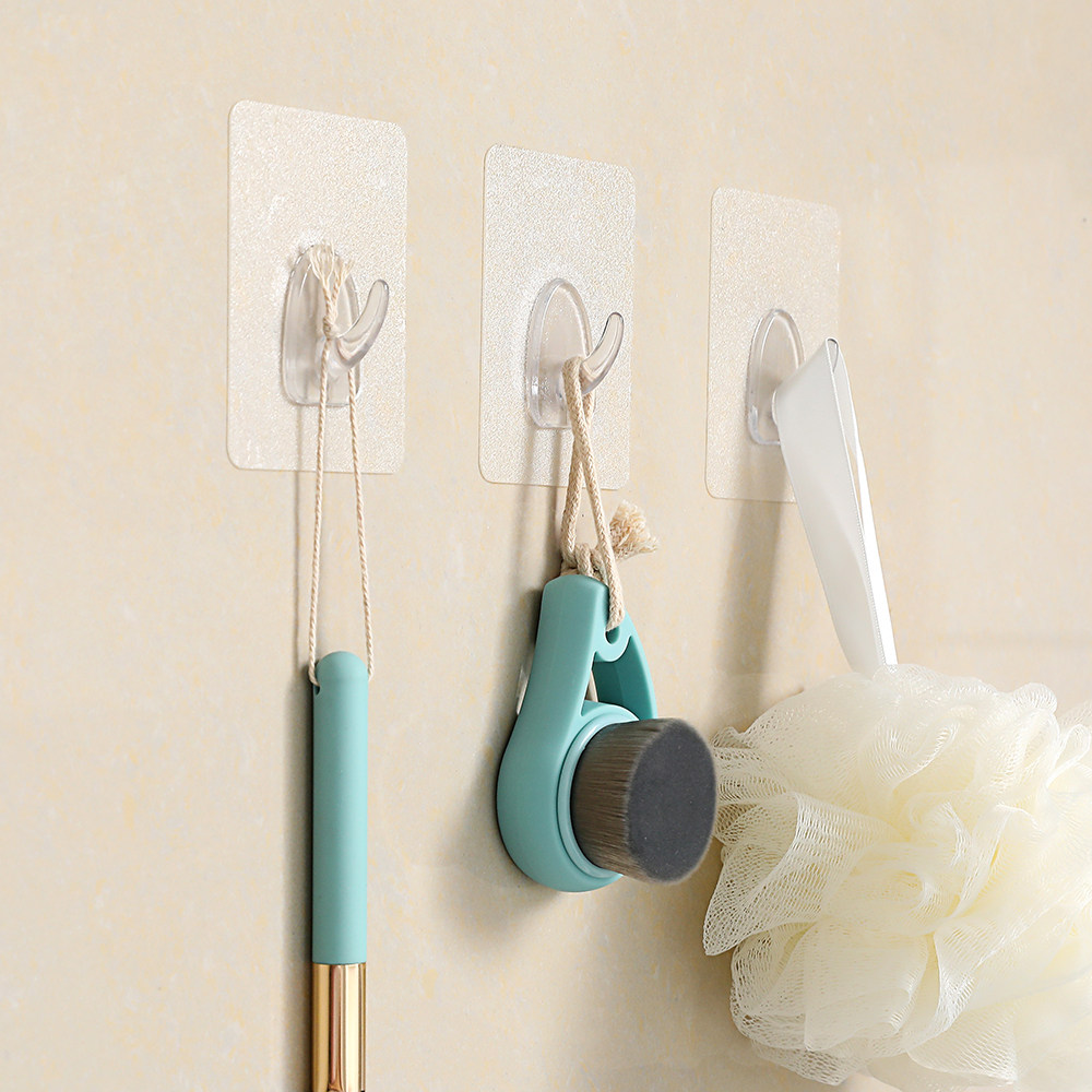 Transparent hook paste non-trace wall sticker hook strong viscose hook non-trace nail wall door back wall hanging