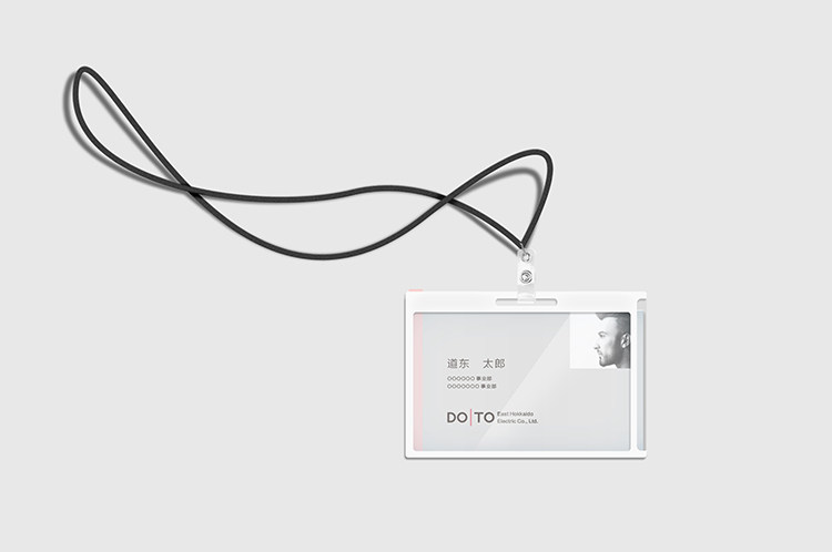 企业公司员工工作牌门禁卡号牌胸牌卡套样机展示PSD贴图模板素材