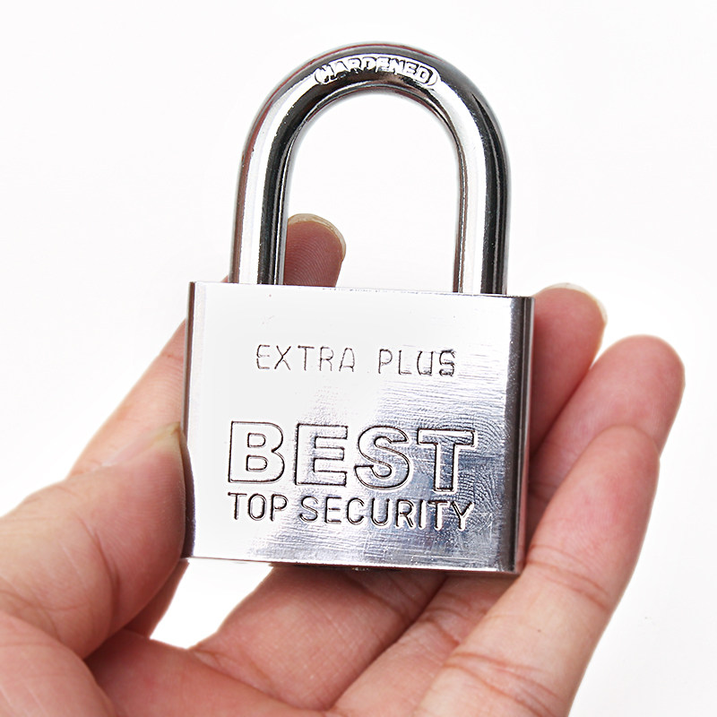 Door padlock anti-theft lock Class B lock imitation stainless steel key lock outdoor waterproof and rust-proof open padlock