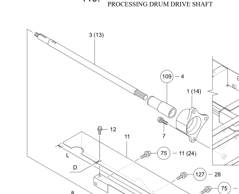 Ocean Horse Harvesters Accessories AG600 Deputy roller drive shaft homemade