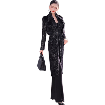 秋冬设计感可脱卸小香风马甲大衣两件套新款中长款过膝外套