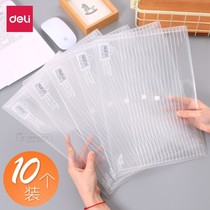 Able 5502 file bag A4 transparent kit cashier bag press buckle bag office pp archive bag waterproof fashion