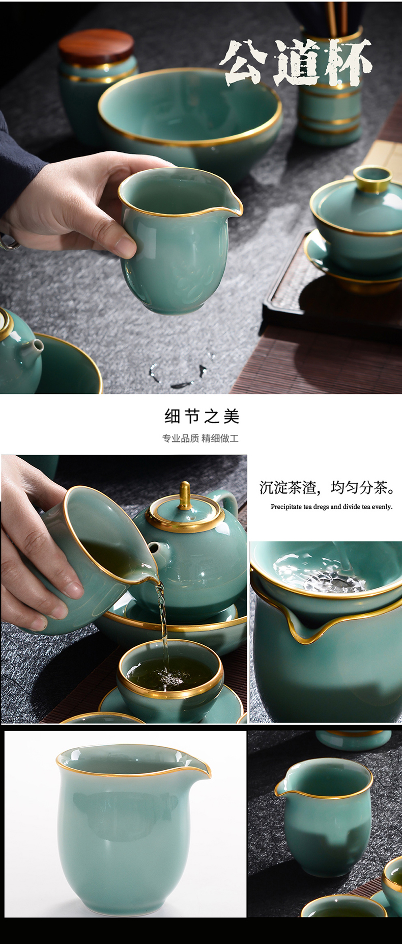 Jingdezhen ceramic teapot high temperature color glaze checking carmine colored enamel teapot tea tray was set tea service