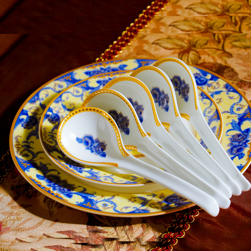 Ou jingdezhen ceramic tableware tableware suit to use of 56 + 2 head dishes dishes home outfit wedding gifts
