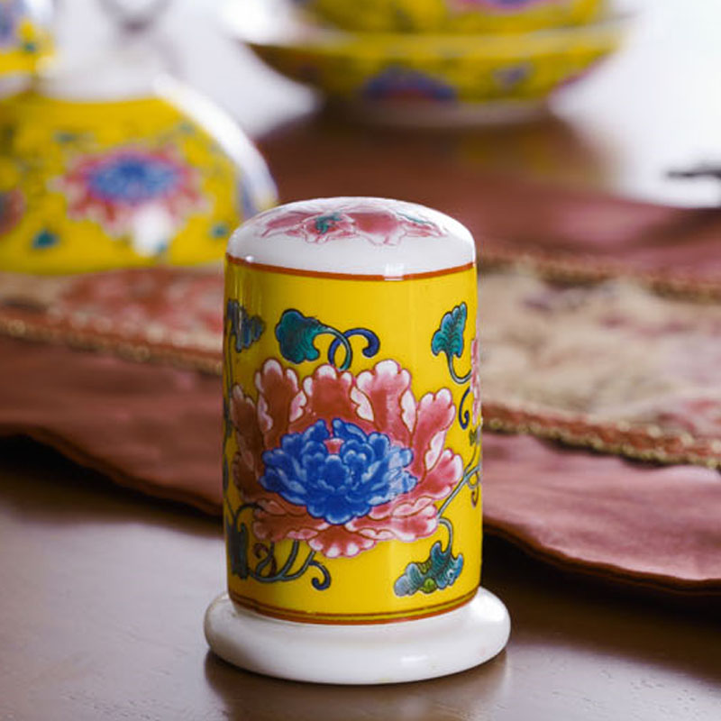 Red xin jingdezhen ancient palace colored enamel porcelain tableware suit 36 ipads ceramic bowl of Kings