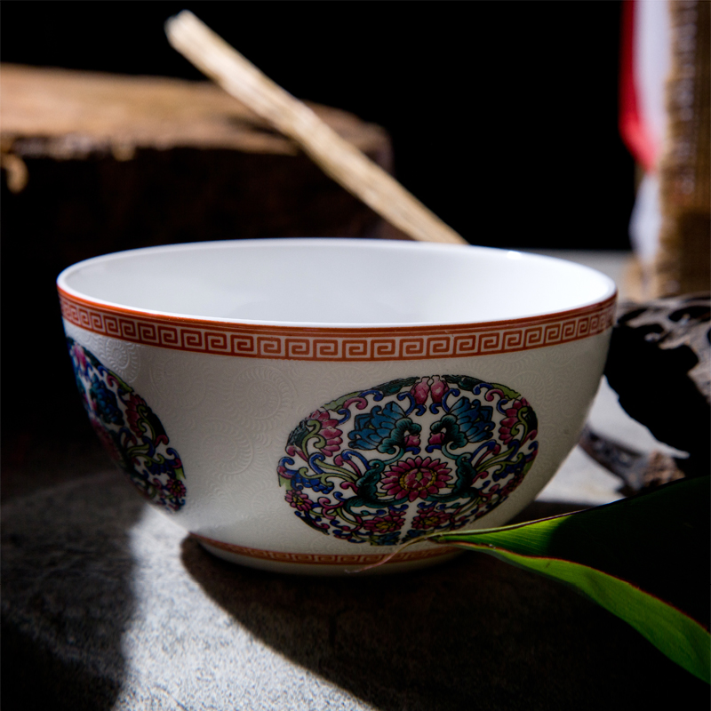 Red xin ipads porcelain bowl chopsticks gifts woolly household utensils six f 】 【 dining gift