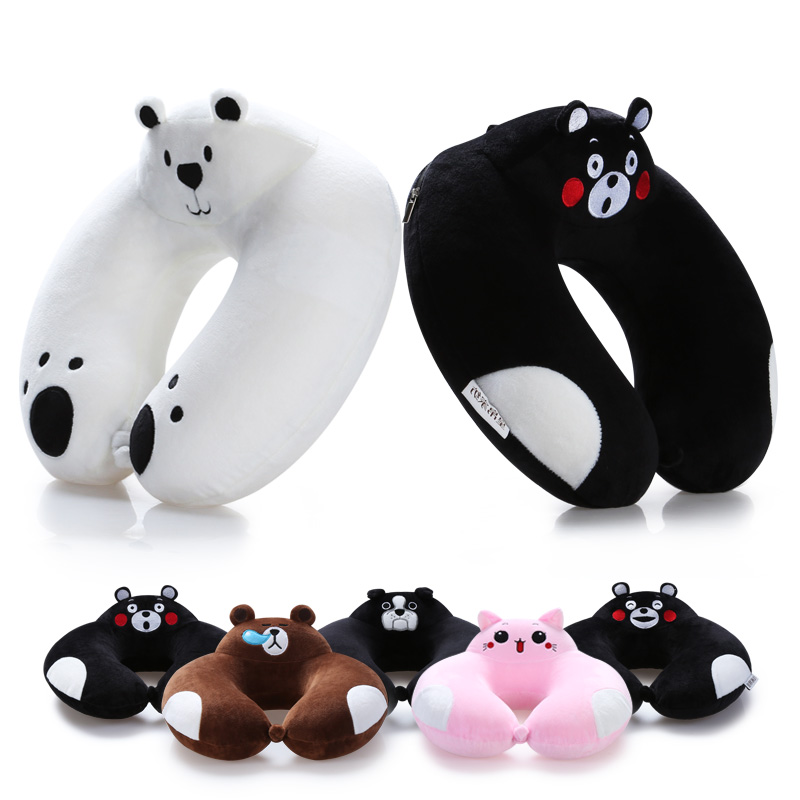 Royal silk cartoon latex U-shaped pillow neck pillow neck u pillow cervical vertebra cute U-shaped nap pillow airplane travel pillow