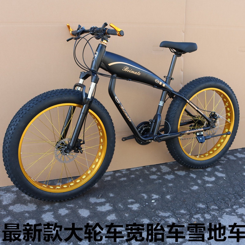Disc Brake Aluminum Alloy Snow Bike Fat Bike Wide Wheel Mountain Bike Bicycle Extra Wide 4.0 Beach Bike 26inch