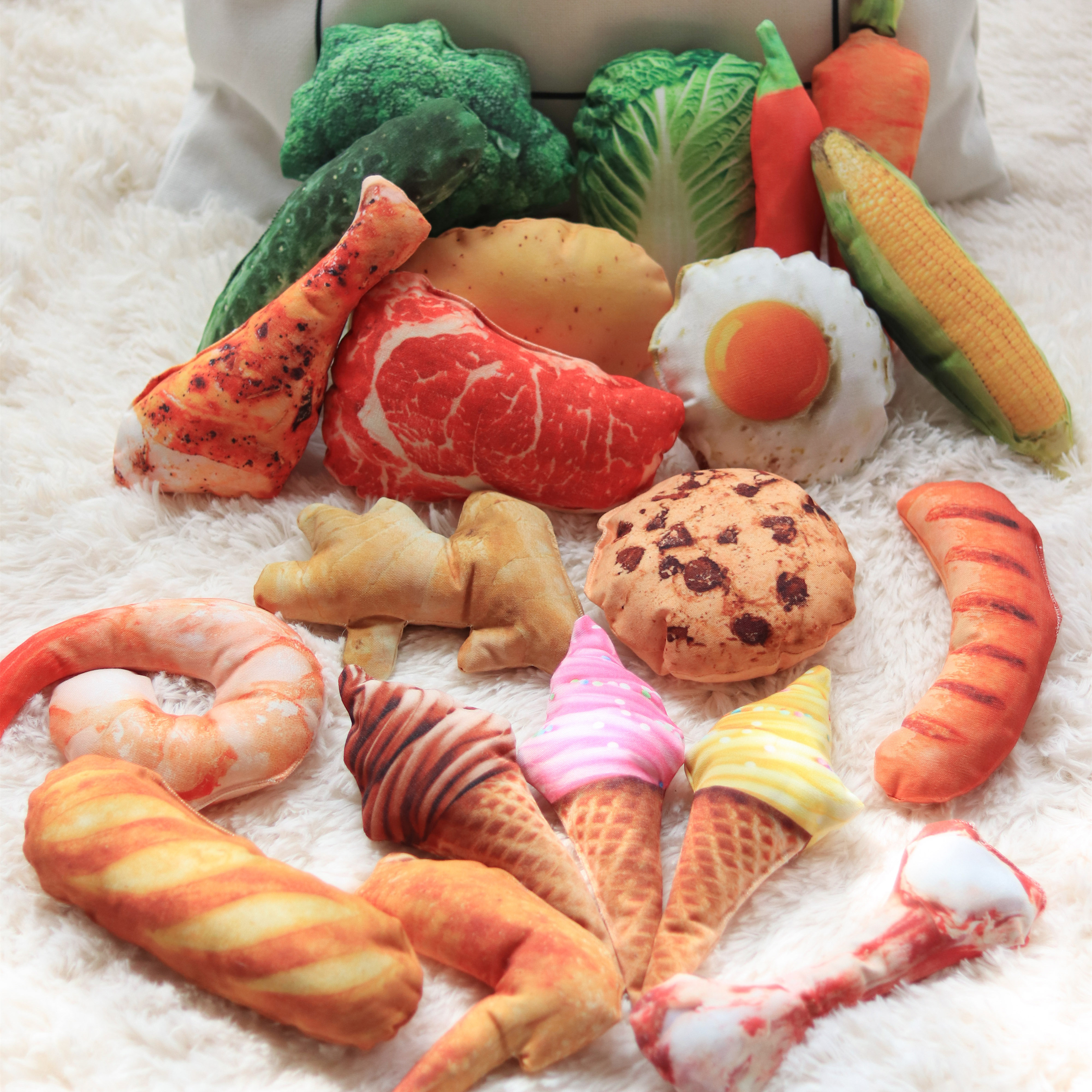 Pet Dog Dog Vocal Toy Teddy Bib Bear Farfight Kirkibago Dog Grindle Toy Simulation Vegetable Toy