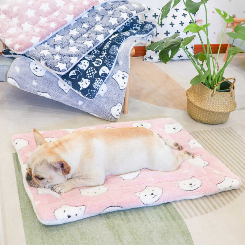 Pet Dog Nest Cushions Autumn Winter Pets Mat Dogs Cartoon Blankets Warm Ground Mat Faro Kirky Kennel Sleeping Mat