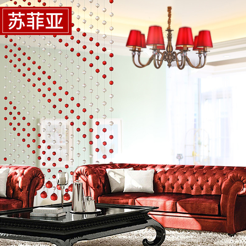 Sofia crystal bead curtain entrance living room finished partition curtain bedroom line hanging curtain new free shipping