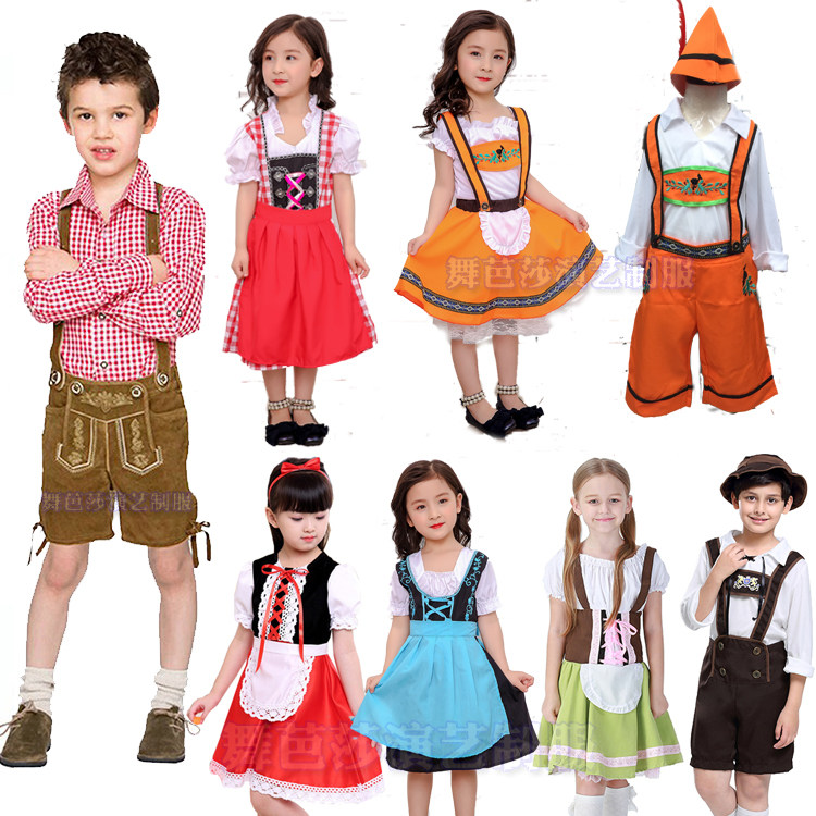 Children's European and American traditional clothing for girls'foreign clothes' German beer clothes for elementary school students to perform on stage clothes