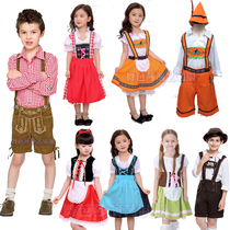 Childrens European and American traditional clothing girls dress boys German beer uniforms