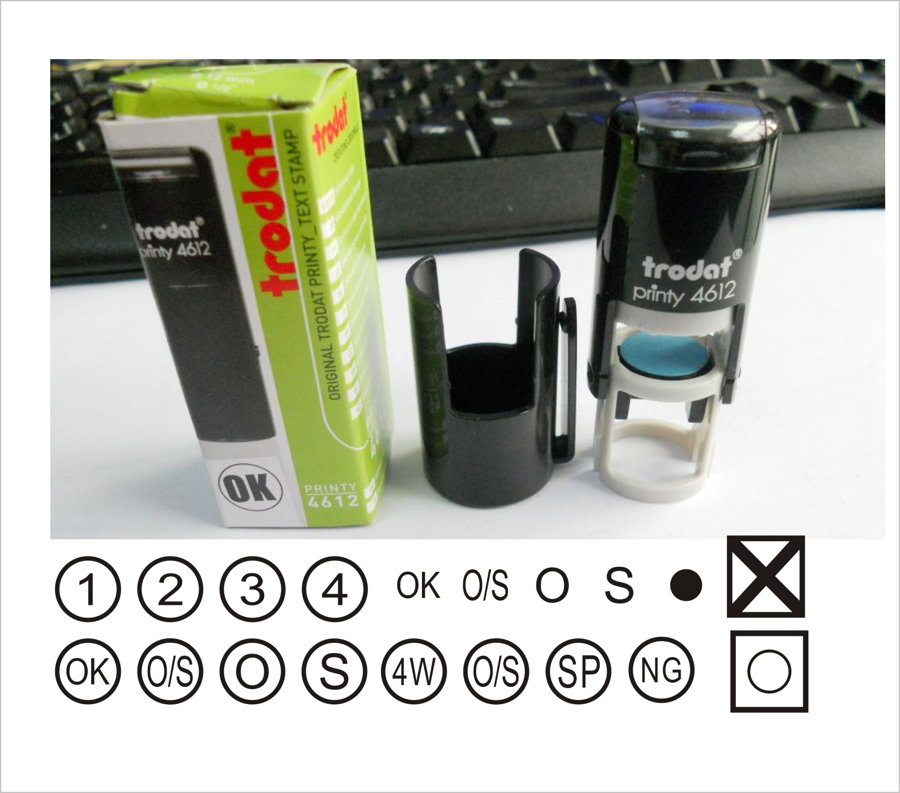 Zhuoda 4612 Back to Ink Seal Print ok gos Mark NG Badge chapter NG Chapter O Chapter O Chapter-Taobao Chapter-Taobao