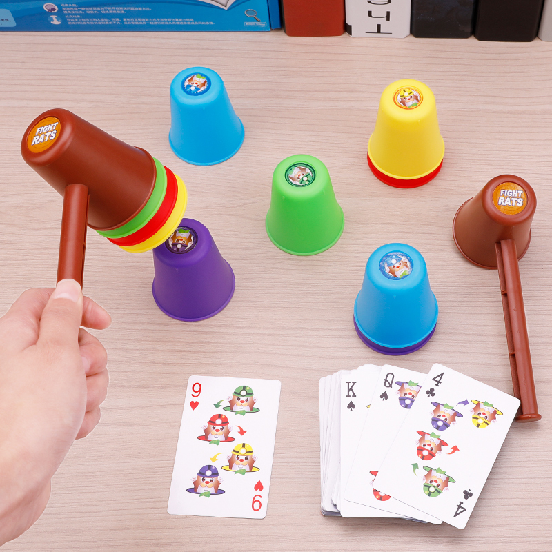 Hit the hamster logical thinking training two-person battle parent-child interactive desktop game 4 educational toys 2-3-6 years old