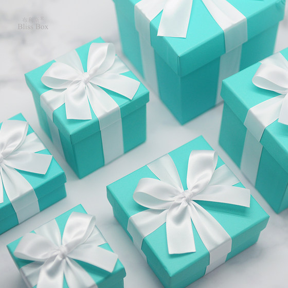 Companion gift box, birthday gift box, lipstick box decoration, Tiffany blue gift box, gift box packaging box