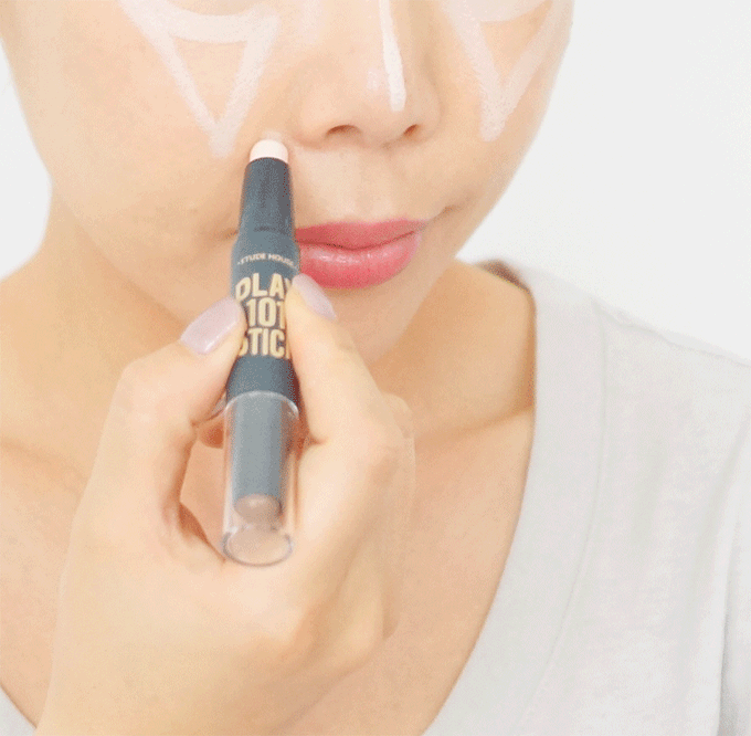 Hàn quốc etude nhà Etude Nhà 101 đúp head công suất sửa chữa ánh sáng cao stick bóng mũi bóng silhouette stereo bắt sáng