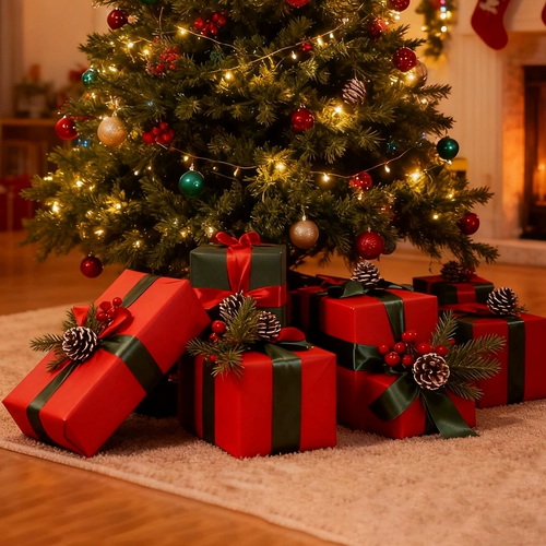 Подарочная коробка, рождественский атмосферный декор для гостиной
