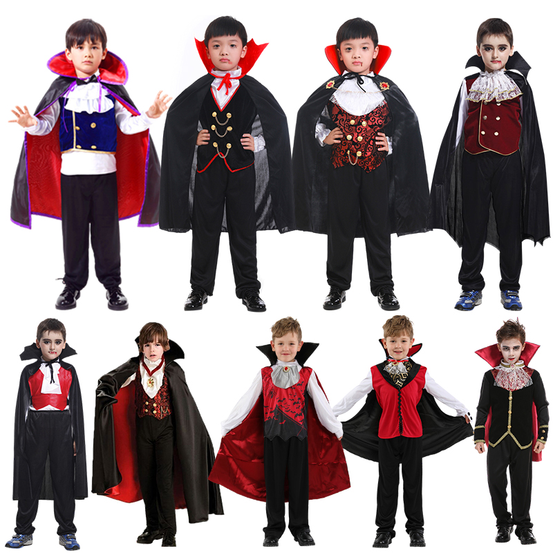 Halloween cosplay costume boy costume bat vampire horror costume death earl suit male