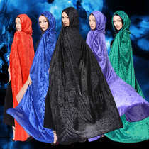 Halloween costume adult female witch children cloak black death cloak vampire cosplay Masquerade