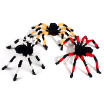 Halloween decorative supplies bar haunted house props whole person props black color static plush Spider to pick