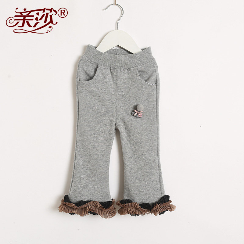 Spring style casual trousers for baby girls and baby girls