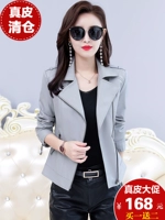 2019 mùa thu mới Áo khoác da nữ ngắn mỏng Slim Áo khoác nữ xe máy Hàn Quốc áo khoác cỡ lớn - Quần áo da áo bomber da