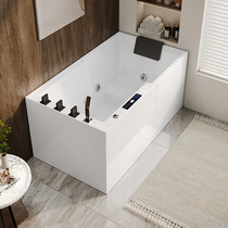 Small Household Type Bathtub Deep Bubble With Seat Massage Acrylic Luxury Thermostatic Sitting Style Home Adult Tub Surf Bath